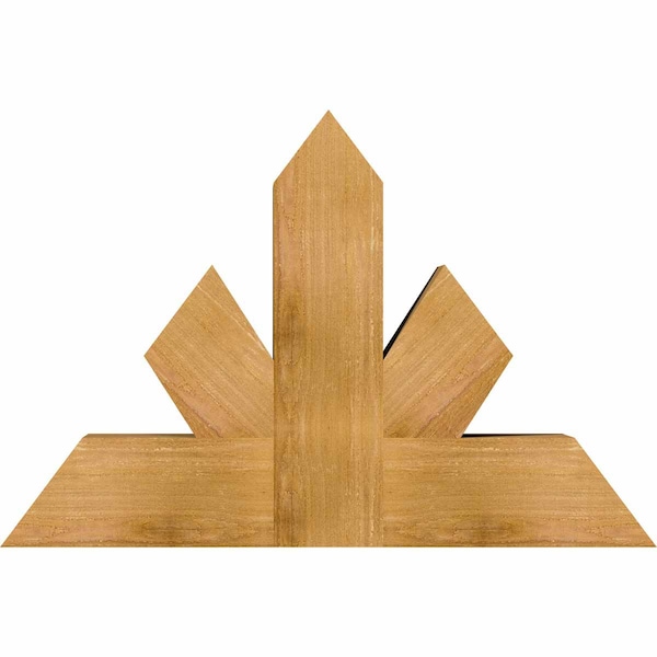 Ekena Millwork Saratoga Rough Sawn Timber Gable Bracket, Western Red Cedar, 36"W x 24"H x 6"D x 6"F, 16/12 Pitch GBW036X24X0606SAR00RWR - main